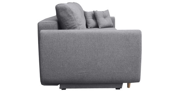 SCHLAFSOFA Webstoff Grau  - Buchefarben/Grau, KONVENTIONELL, Holz/Textil (220/90/95cm) - Carryhome