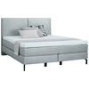 BOXSPRINGBETT 160/200 cm  in Hellgrau  - Hellgrau/Schwarz, Konventionell, Textil/Metall (160/200cm) - Dieter Knoll