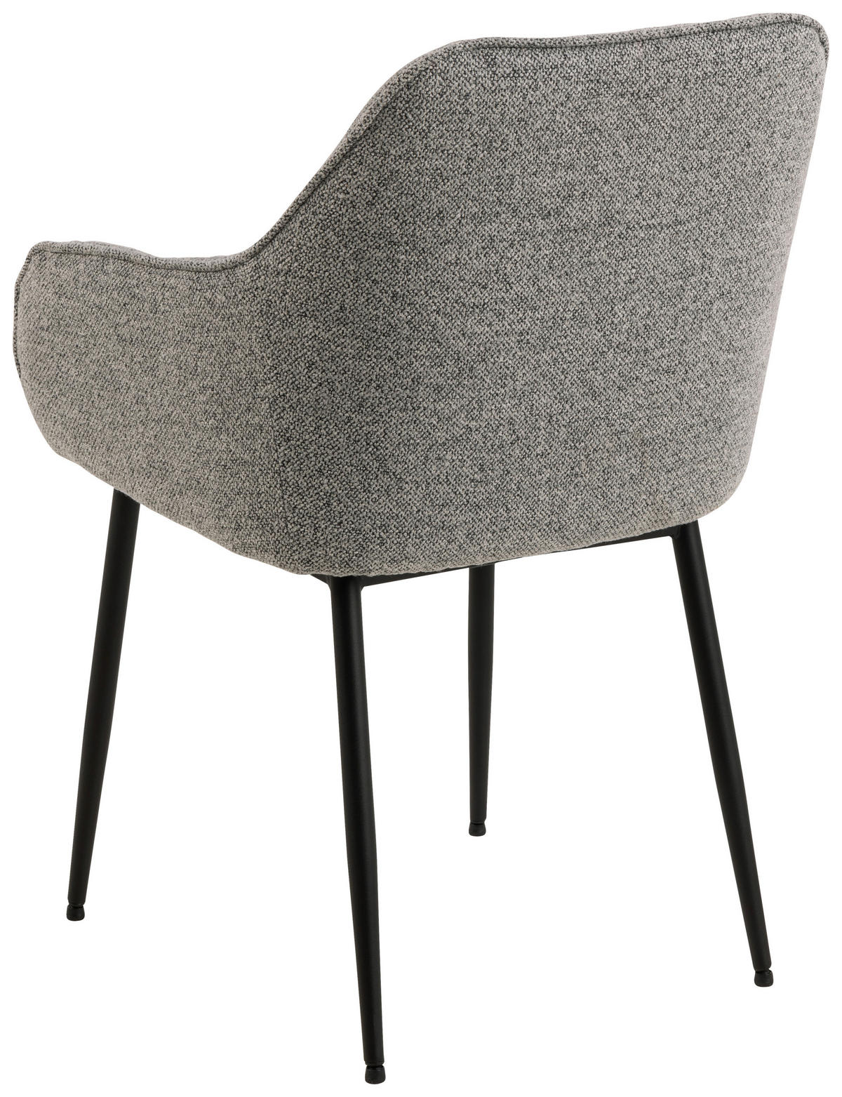 ARMLEHNSTUHL Bouclé Grau  - Schwarz/Grau, MODERN, Textil/Metall (58/83/55cm) - MID.YOU