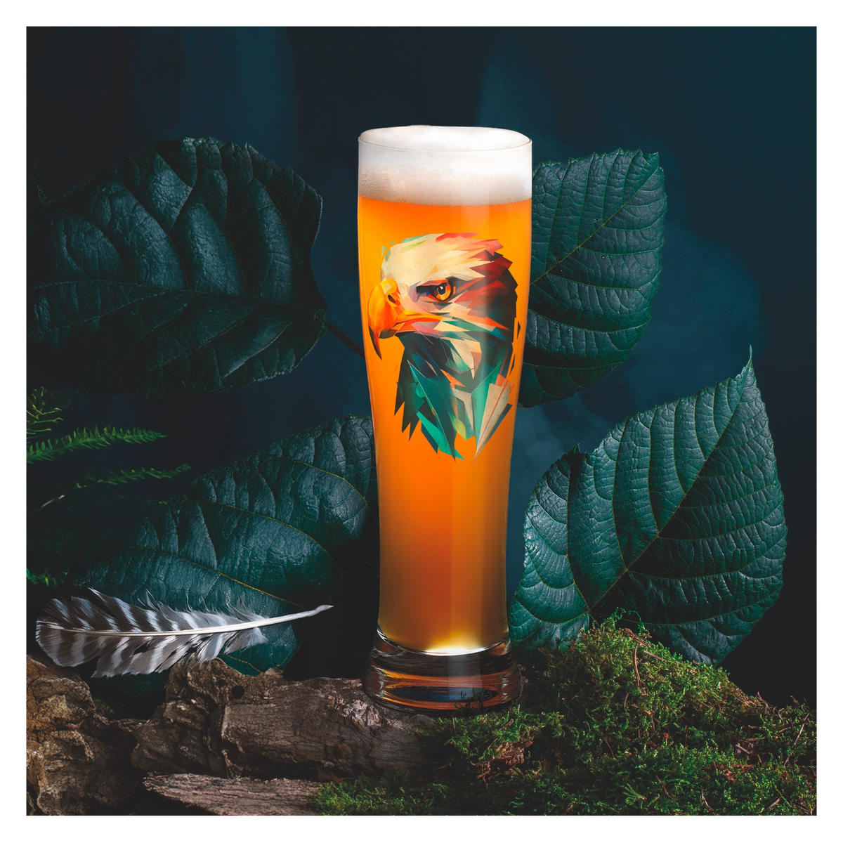 WEIZENBIERGLAS 646 ml  - Blau/Gelb, LIFESTYLE, Glas (7,5/25,4/7,5cm) - Ritzenhoff