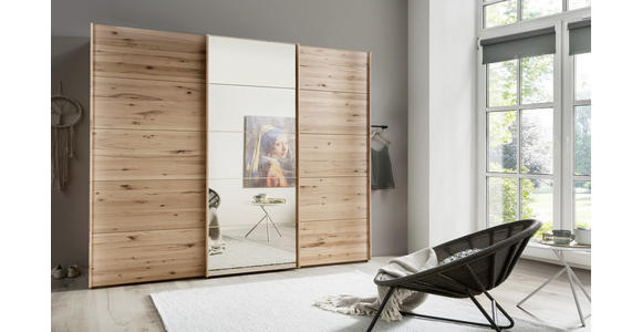 SCHWEBETÜRENSCHRANK 300/236/67 cm 3-türig Buchefarben - Buchefarben, Natur, Glas/Holz (300/236/67cm) - Linea Natura