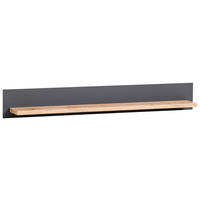 WANDBOARD Holzwerkstoff Anthrazit, Eiche Wotan  - Anthrazit/Eiche Wotan, Design, Holzwerkstoff (150/20/20cm) - MID.YOU