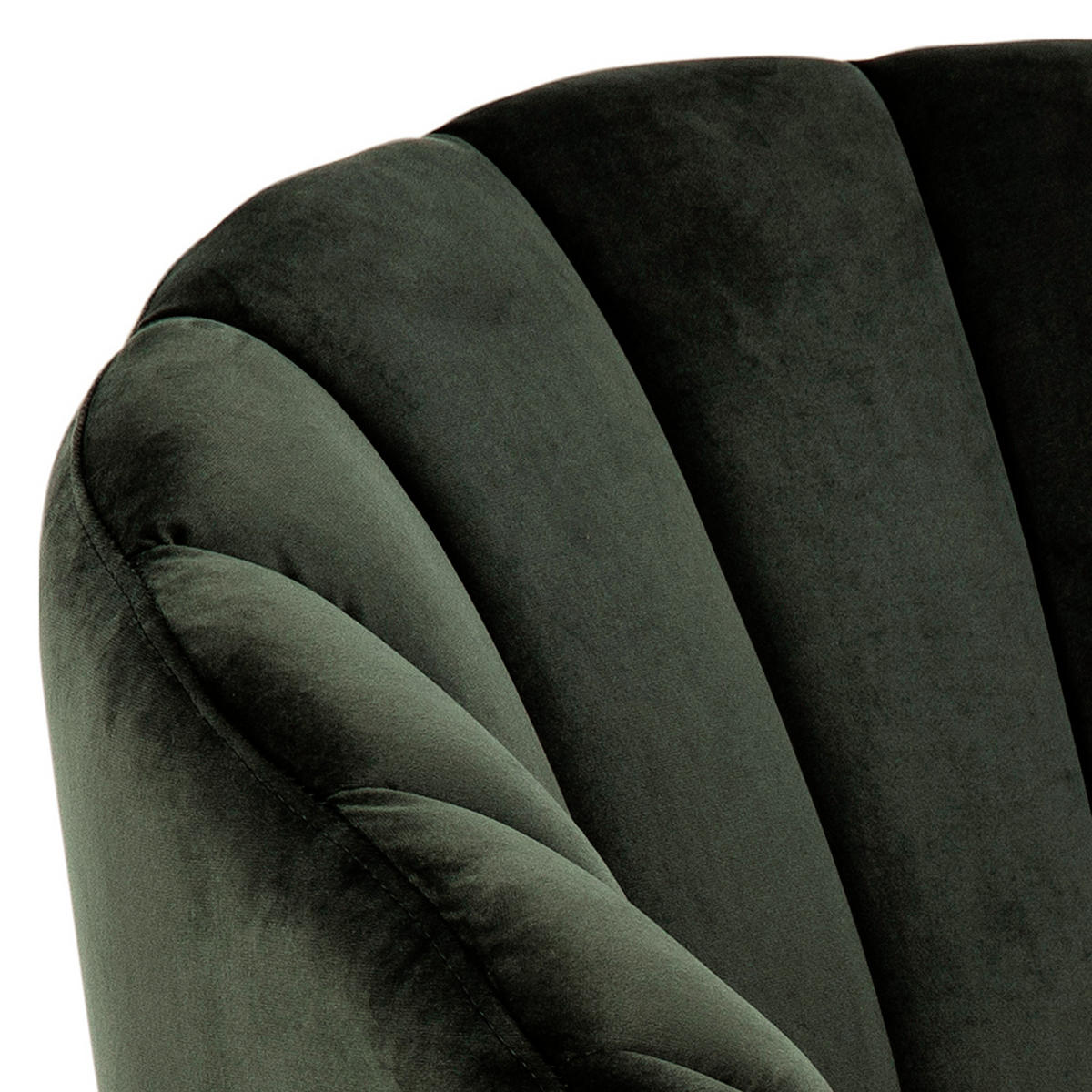 SESSEL in Velours Dunkelgrün  - Dunkelgrün/Goldfarben, Design, Textil/Metall (76/81/76cm) - Livetastic