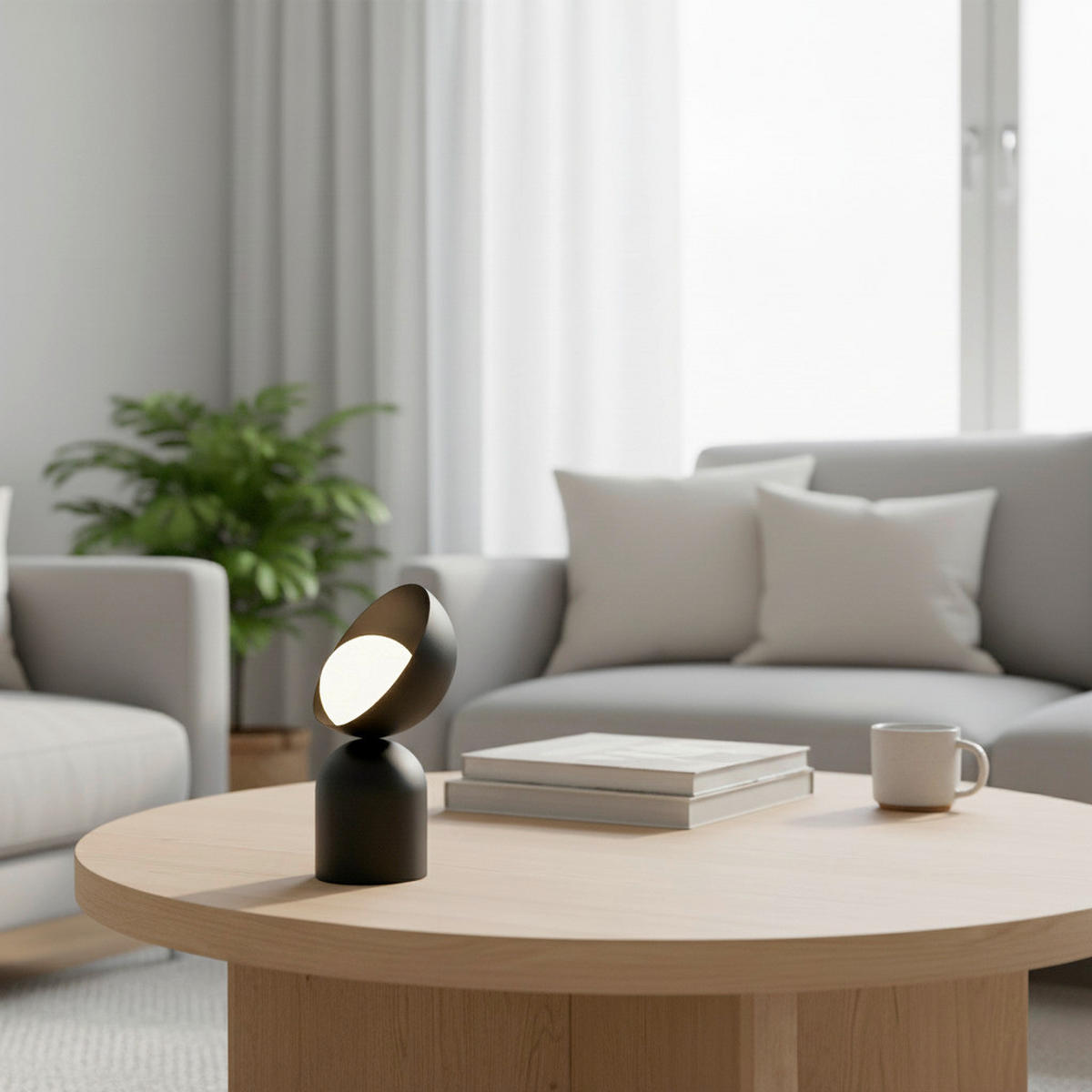 TISCHLEUCHTE 18/18/31 cm  - Schwarz, Design, Glas/Metall (18/18/31cm)