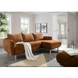 ECKSOFA Rostfarben Flachgewebe  - Rostfarben/Buchefarben, KONVENTIONELL, Holz/Textil (230/144cm) - Carryhome