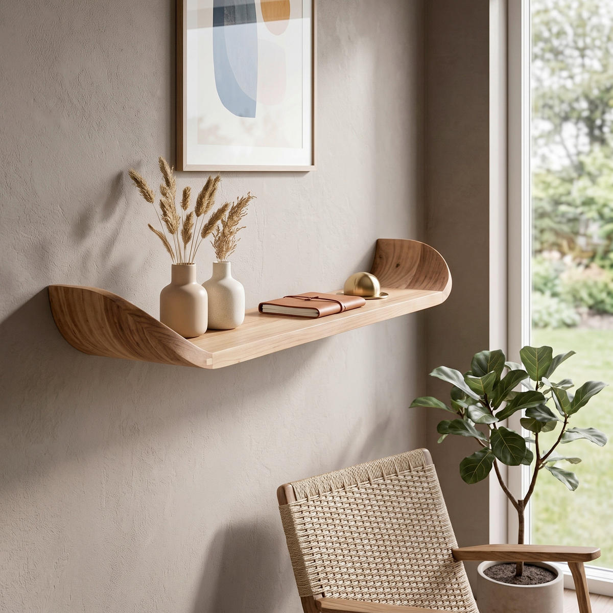 POLICA ZIDNA smeđa  drvo  - smeđa, Design, drvo (100/36/20cm) - Livetastic