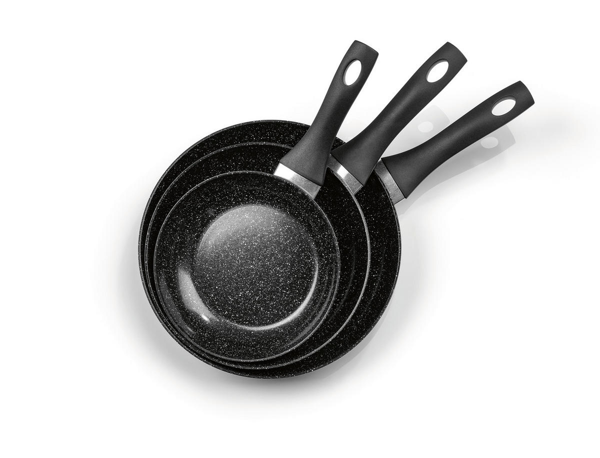 PFANNENSET BRATmaxx Aluminium 3-teilig  - Schwarz, Basics, Kunststoff/Metall