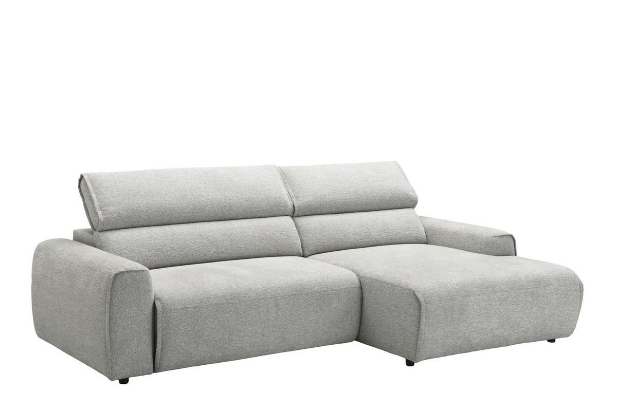 ECKSOFA  Chenille Beige  - Beige/Schwarz, Design, Kunststoff/Textil (258/160cm) - Livetastic