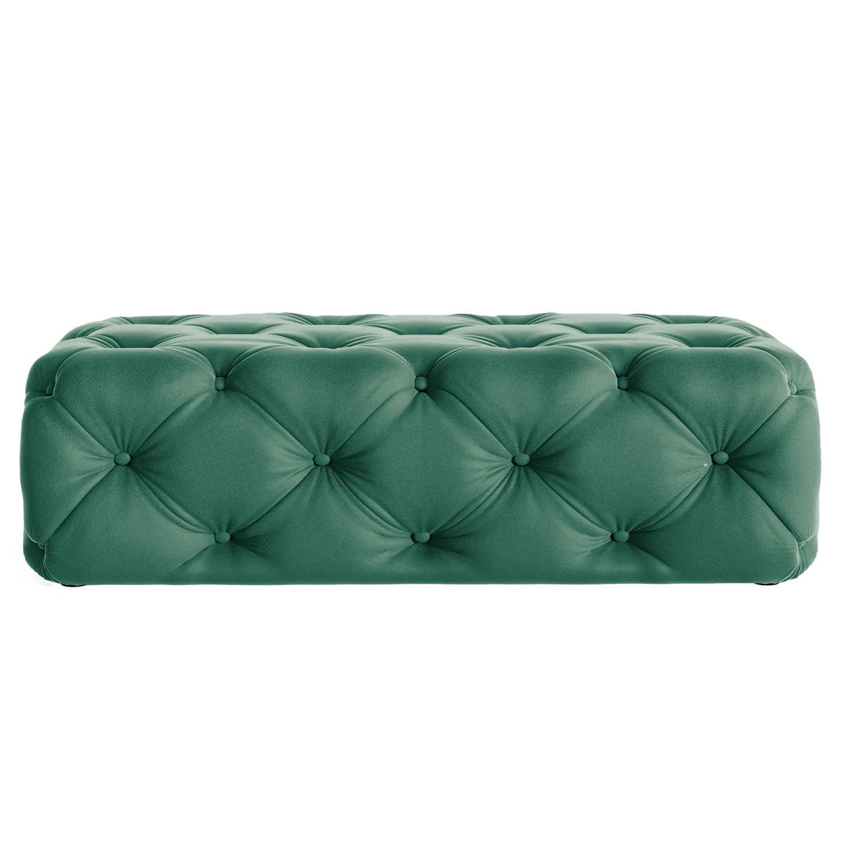 HOCKER in Textil Dunkelgrün  - Dunkelgrün/Schwarz, Design, Kunststoff/Textil (130/39/65cm) - P & B