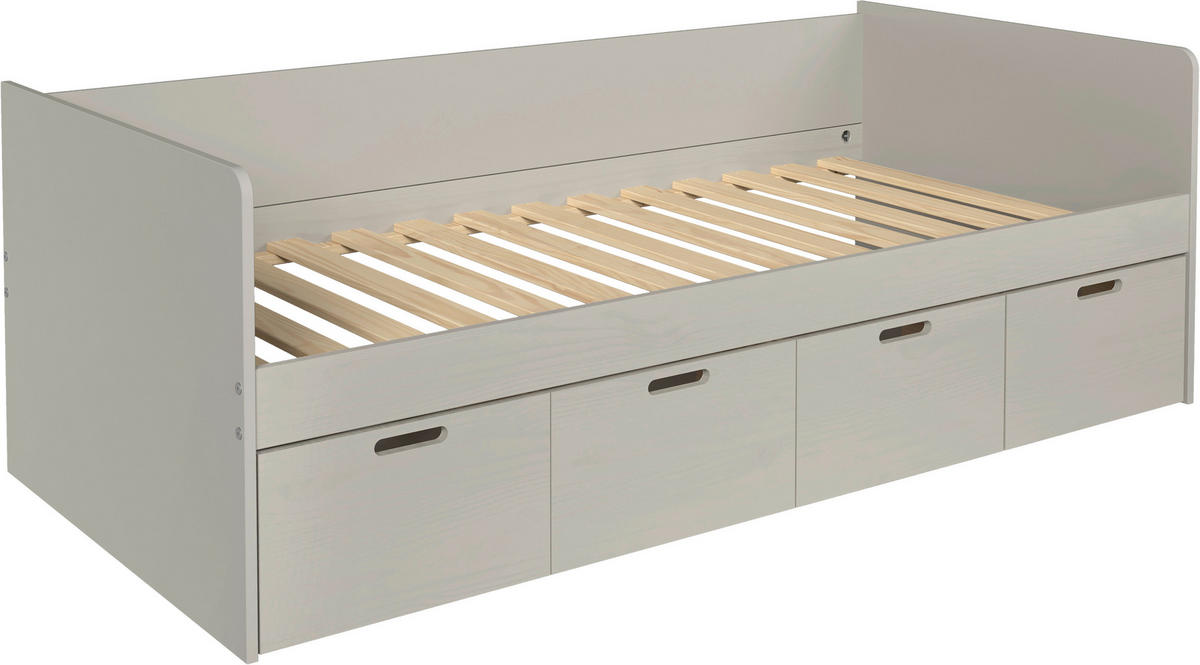 STAURAUMBETT 90/200 cm  in Taupe  - Taupe/Naturfarben, MODERN, Holz/Holzwerkstoff (90/200cm) - MID.YOU