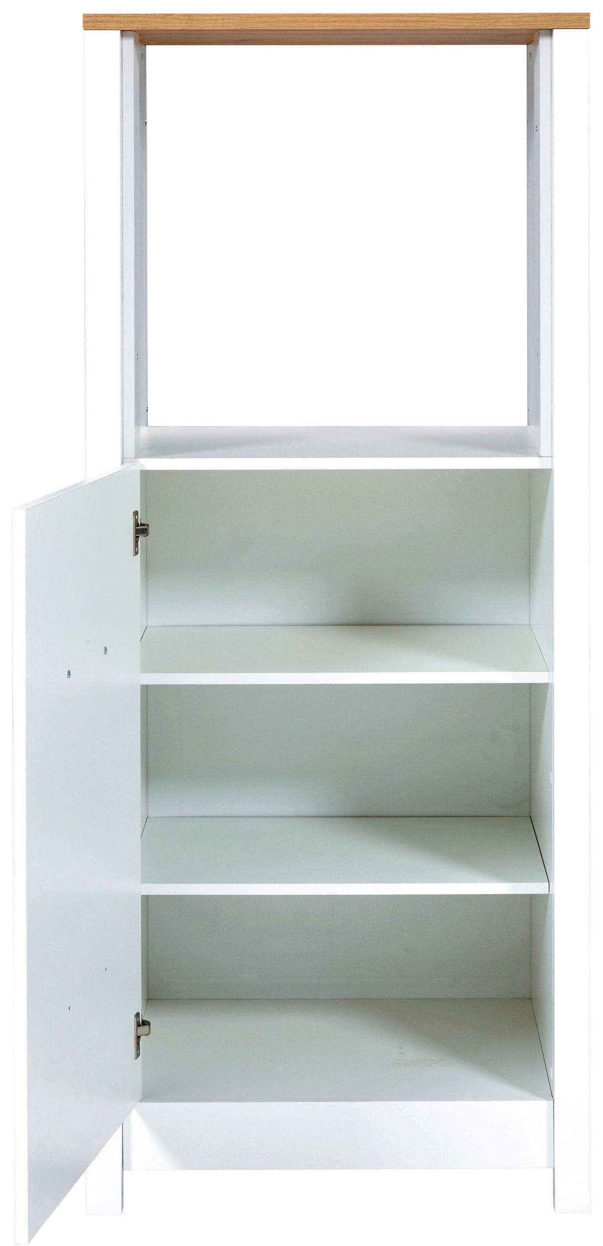 GERÄTEUMBAUSCHRANK 70/167/60 cm  in Weiß, Eiche Artisan  - Silberfarben/Weiß, MODERN, Holzwerkstoff/Metall (70/167/60cm) - home24