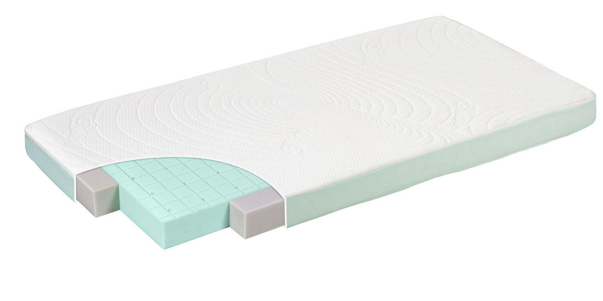 KINDERMATRATZE ALVImed, Höhe ca. 10 cm  - Weiß, Basics, Textil (140qm) - Alvi