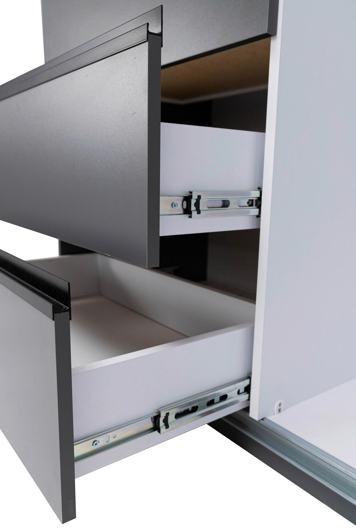 SCHIEBETÜRENSCHRANK 175/205/61,5 cm Taupe, Eiche Artisan  - Taupe/Schwarz, MODERN, Holzwerkstoff/Metall (175/205/61,5cm) - MID.YOU