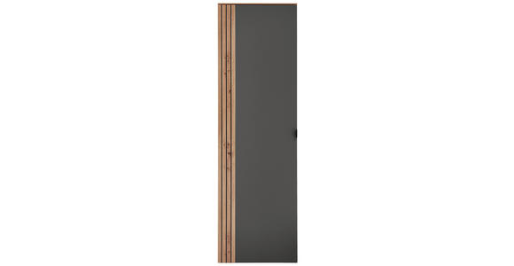 GARDEROBENSCHRANK in 55/179/37 cm - Schwarz/Graphitfarben, Design, Holzwerkstoff/Metall (55/179/37cm) - Voleo