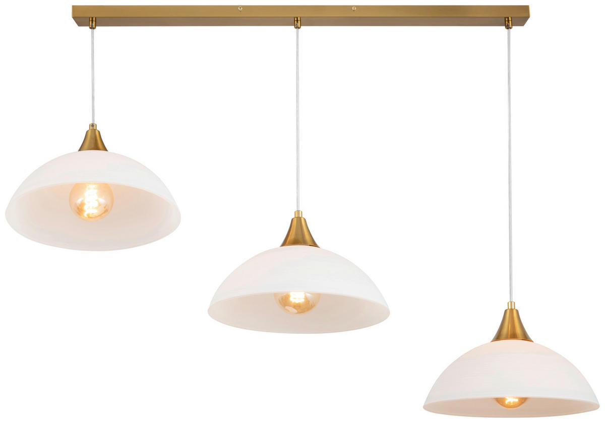 HÄNGELEUCHTE 106/30/150 cm  - Weiß, Trend, Glas/Metall (106/30/150cm) - Novel