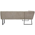 ECKBANK 159/217 cm Webstoff Schwarz, Taupe   - Taupe/Schwarz, Design, Textil/Metall (159/217cm) - Novel