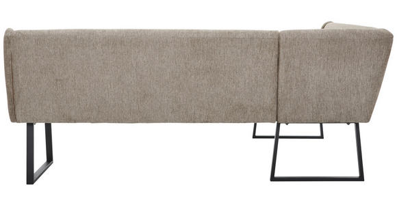 ECKBANK 159/217 cm Webstoff Schwarz, Taupe - Taupe/Schwarz, Design, Textil/Metall (159/217cm) - Novel