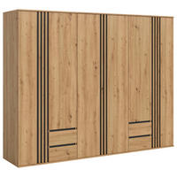 DREHTÜRENSCHRANK  in Anthrazit, Eiche Artisan  - Anthrazit/Eiche Artisan, ROMANTIK / LANDHAUS, Holzwerkstoff (240/192/56cm) - Livetastic