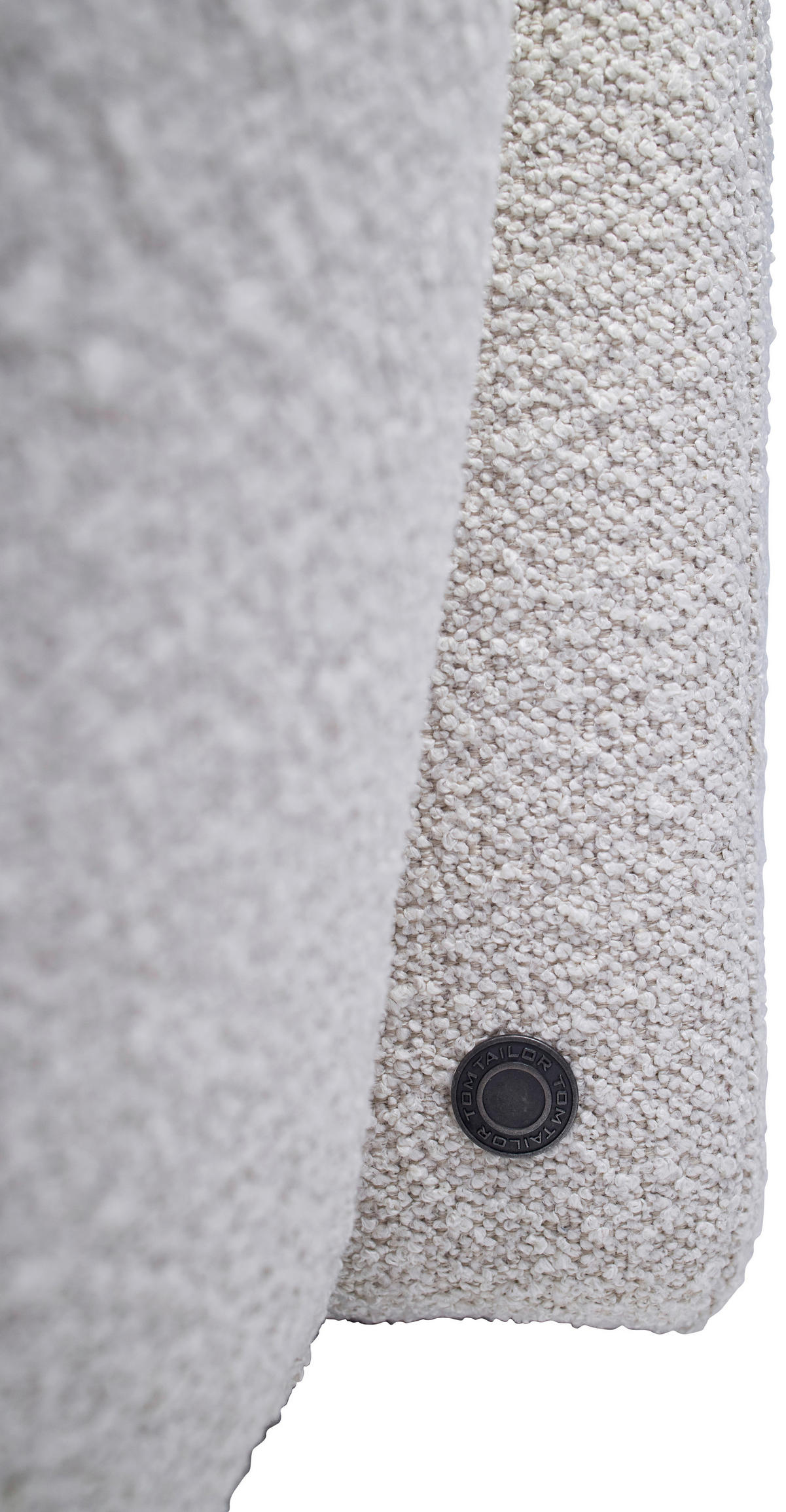 ECKSOFA Perlmutt Bouclé Rückenkissen, Rücken echt  - Perlmutt/Schwarz, KONVENTIONELL, Kunststoff/Textil (257/170cm) - Tom Tailor