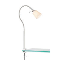 KLEMMLEUCHTE - Sandfarben/Nickelfarben, Basics, Textil/Metall (60/11/45cm) - Fischer & Honsel
