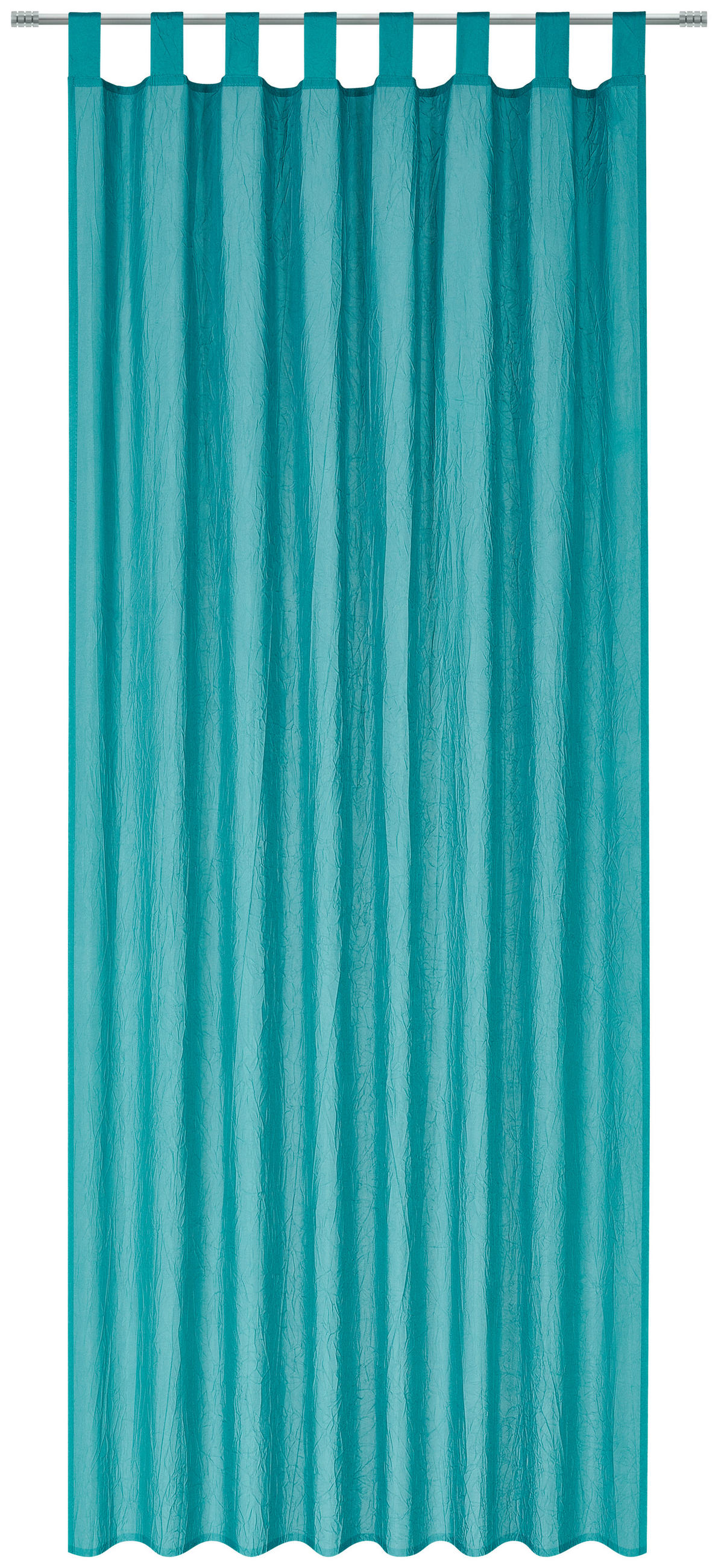 ZAVJESA S OMČAMA tirkizna  135/245 cm  - tirkizna, Design, tekstil (135/245cm) - Boxxx