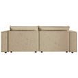 SOFA Webstoff Beige  - Beige/Schwarz, MODERN, Kunststoff/Textil (250/68/104cm) - Xora