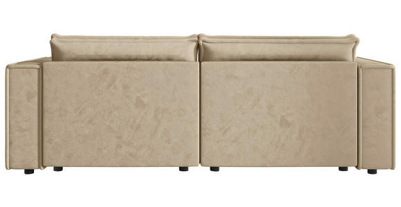 SOFA Webstoff Beige  - Beige/Schwarz, MODERN, Kunststoff/Textil (250/68/104cm) - Xora