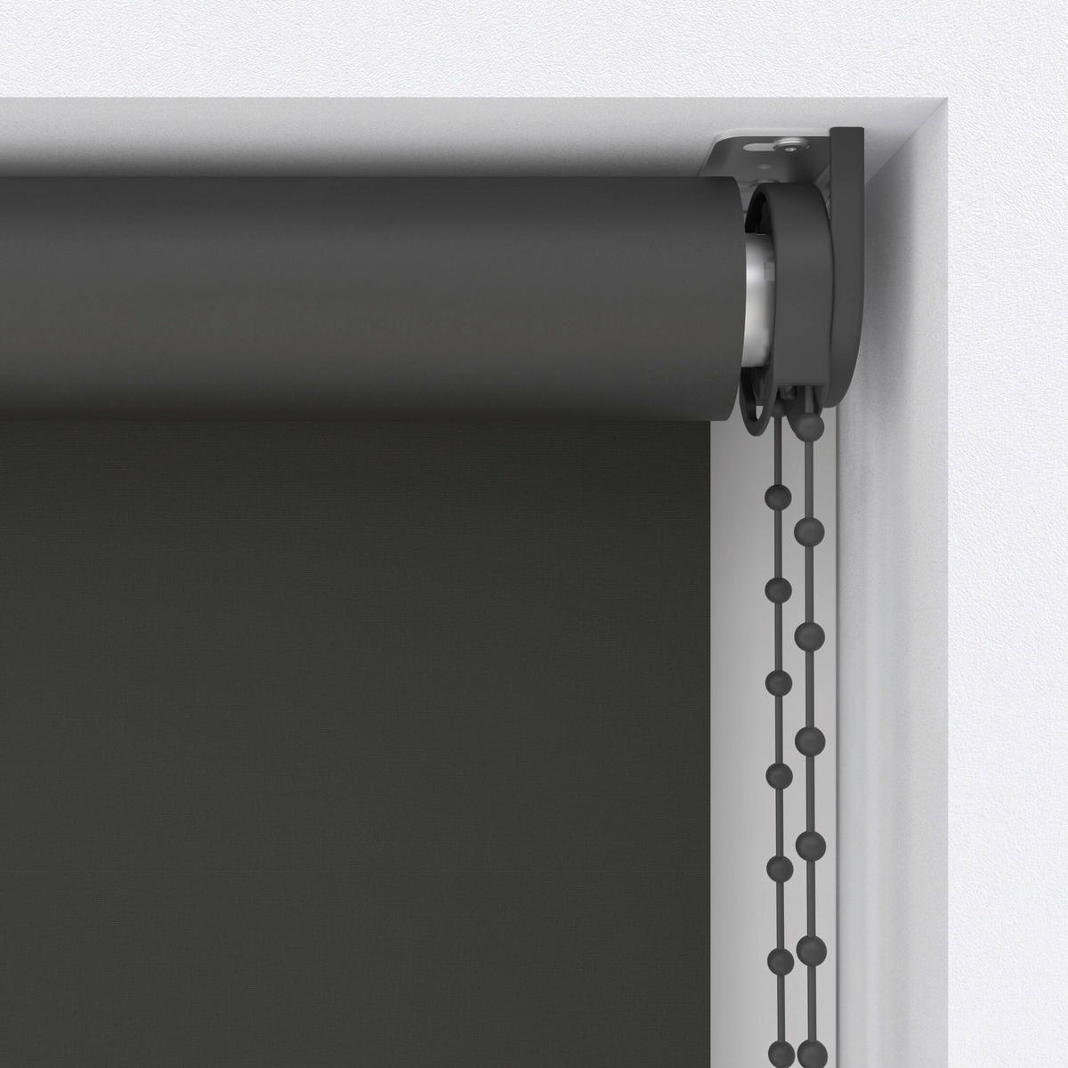 VERDUNKELUNGSROLLO  blickdicht   50/190 cm   - Schwarz, Basics, Textil (50/190cm)