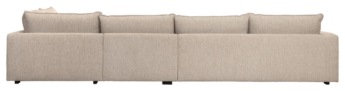SOFFA i beige  - beige/svart, Basics, metall/trä (407/82/230cm) - Novel