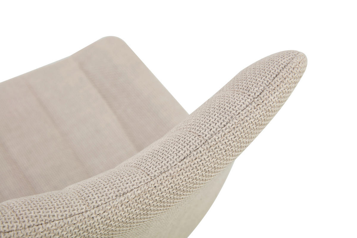 STUHL-SET 2 Stück  in Webstoff  - Creme/Schwarz, MODERN, Textil/Metall (53/86/59cm) - MID.YOU