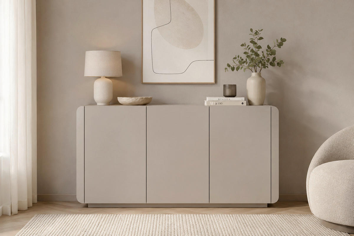 KOMMODE , 120/88/39 cm,  - Greige, Design, Holzwerkstoff (120/88/39cm) - MID.YOU