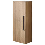 MIDISCHRANK 40/113,6/30 cm  - Eichefarben/Schwarz, KONVENTIONELL, Glas/Holzwerkstoff (40/113,6/30cm) - Novel