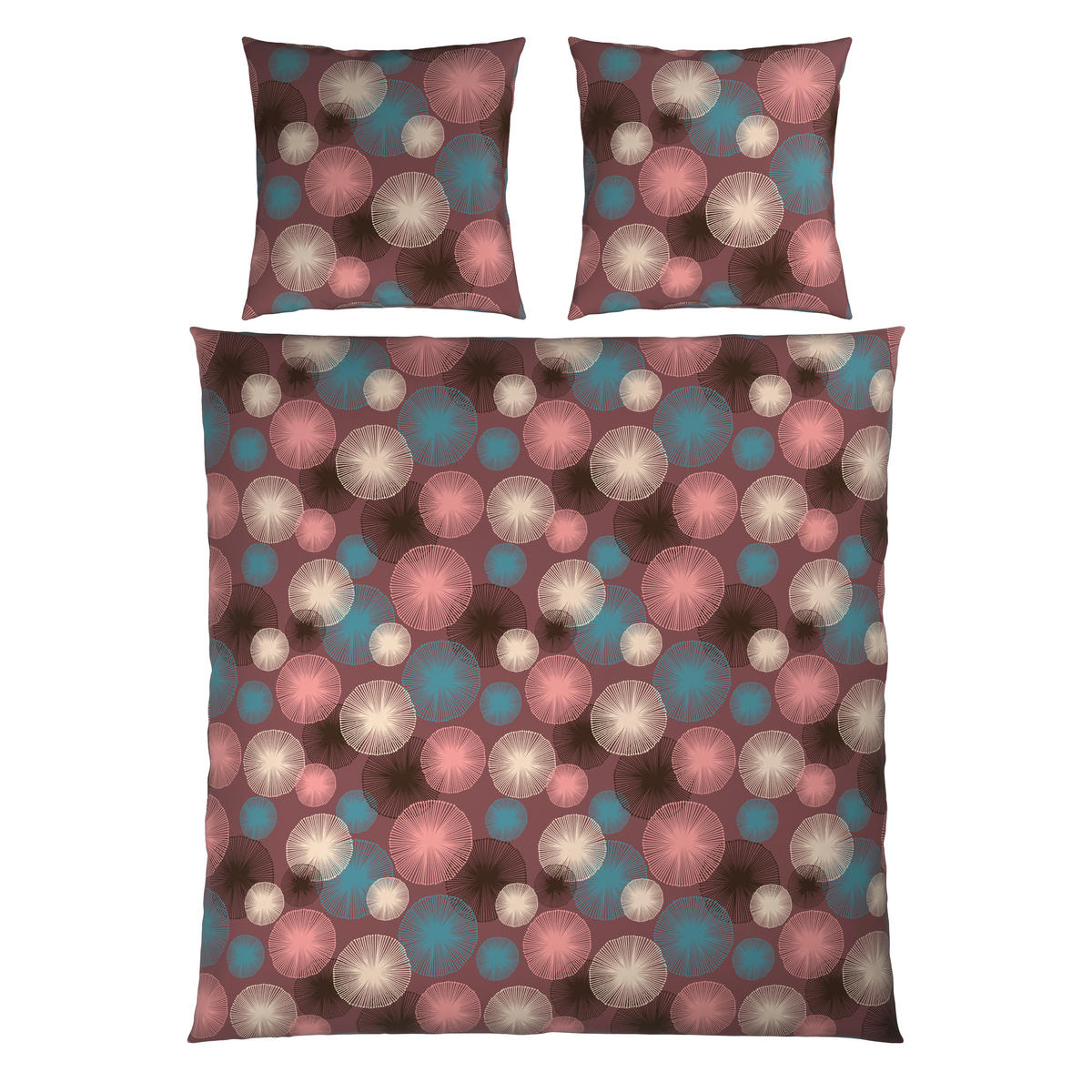 BETTWÄSCHE Satin 200/200 cm  - Blau/Braun, Textil (200/200cm) - Esposa