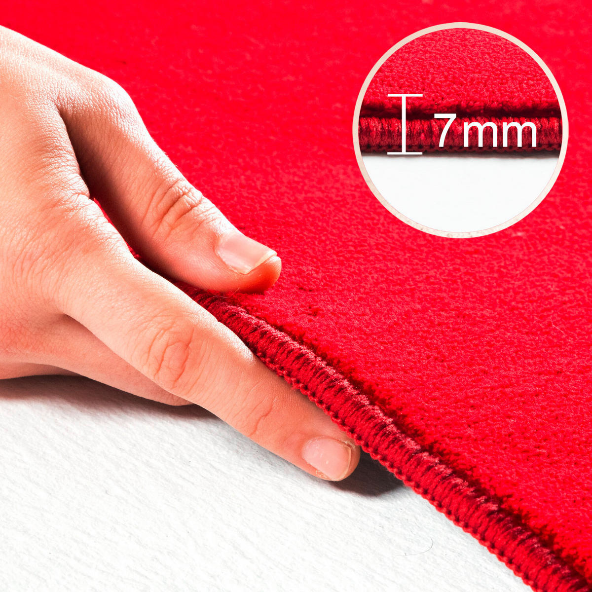 FLACHWEBETEPPICH 200/200 cm Sky Rot  - Rot, Design, Textil (200/200cm) - Novel