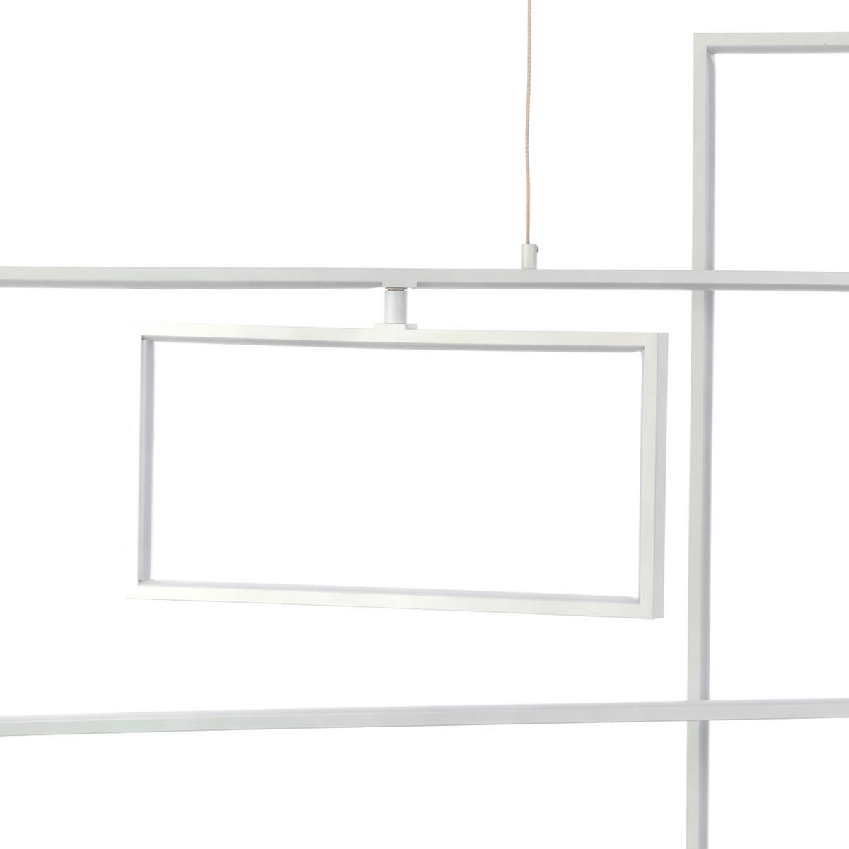 LED-HÄNGELEUCHTE 90/2/100 cm  - Weiß, Design, Metall (90/2/100cm)
