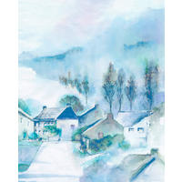 VLIESTAPETE - Blau/Weiß, Basics (200/250cm) - Komar