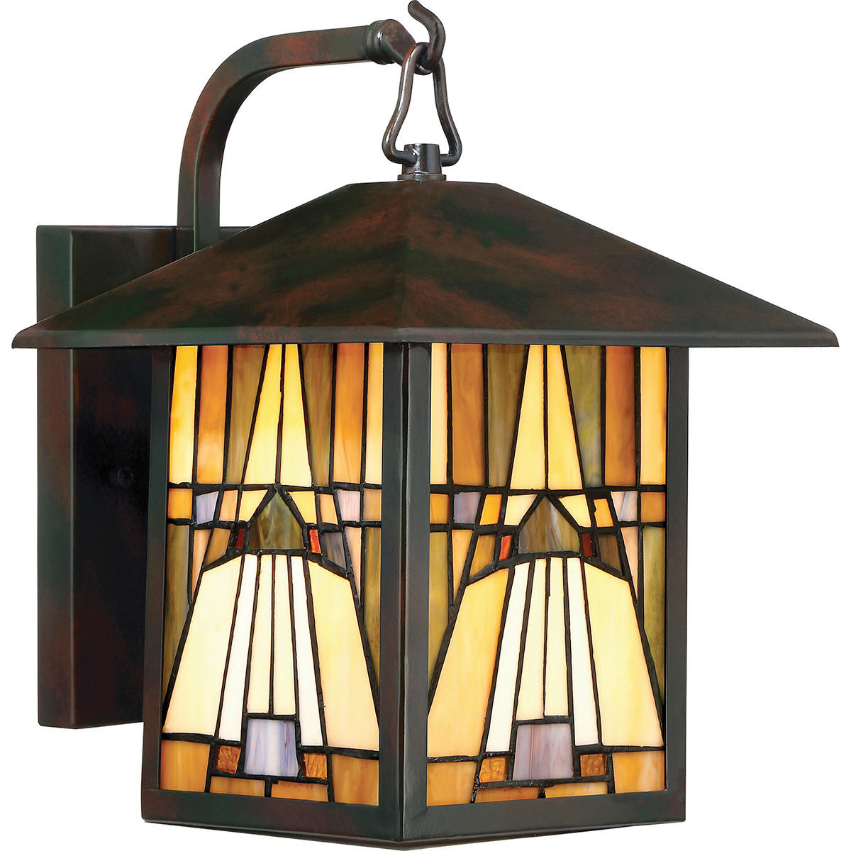 VONKAJŠIE NÁSTENNÉ SVIETIDLO, 21.5/31.4/26.1 cm - bronzová, Konventionell, kov/sklo (21.5/31.4/26.1cm) - Elstead Lighting
