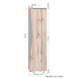 MIDISCHRANK 30/130/35 cm  - Silberfarben/Eiche Wotan, Natur, Holzwerkstoff/Kunststoff (30/130/35cm) - Xora