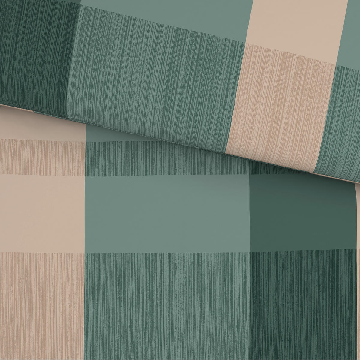 BETTWÄSCHE 2-teilig 140/200 cm  - Beige/Grün, KONVENTIONELL, Textil (140/200cm) - Esposa