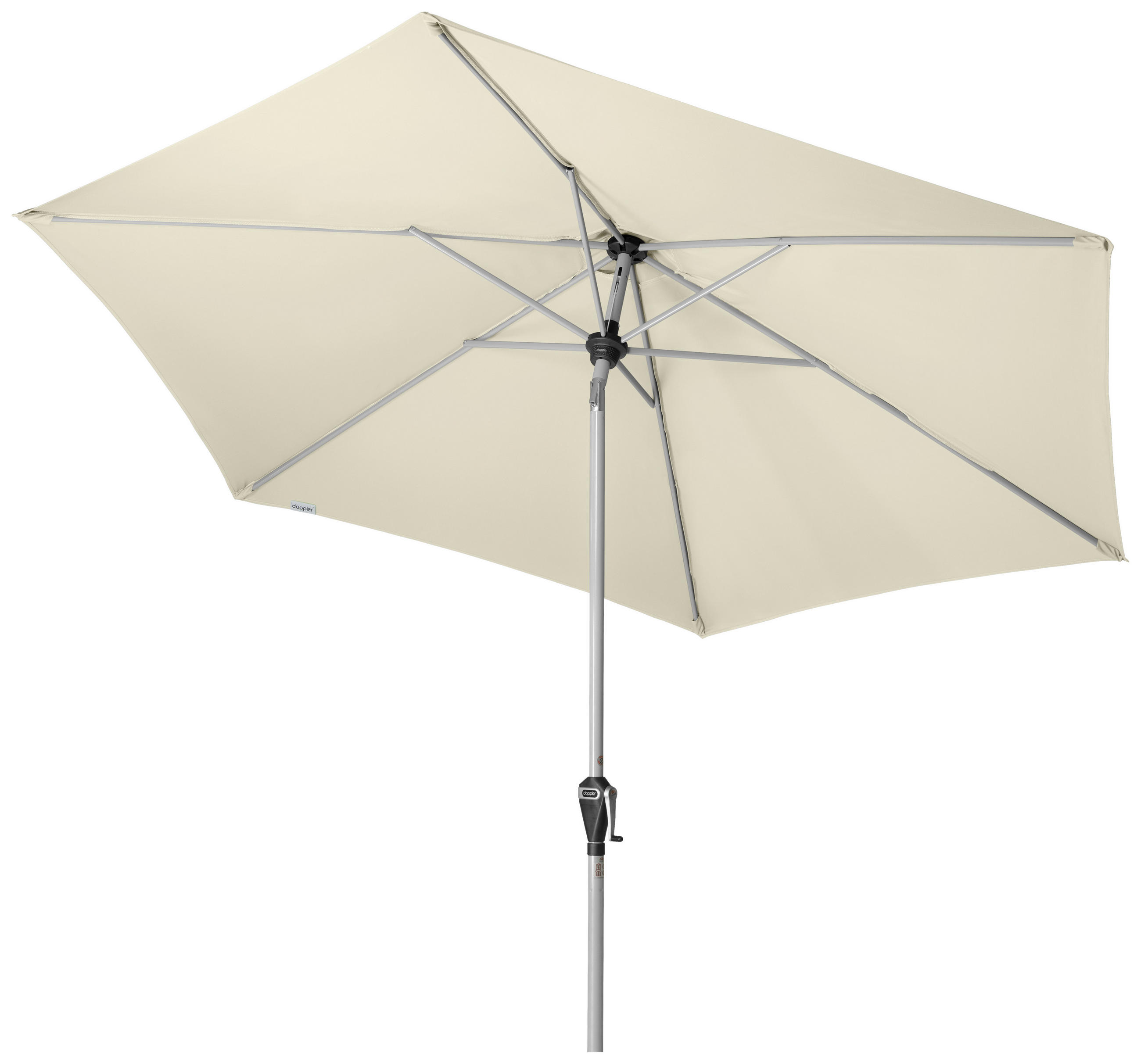 SONNENSCHIRM 280 cm Naturfarben  - Silberfarben/Naturfarben, Design, Textil/Metall (280/280cm) - Doppler