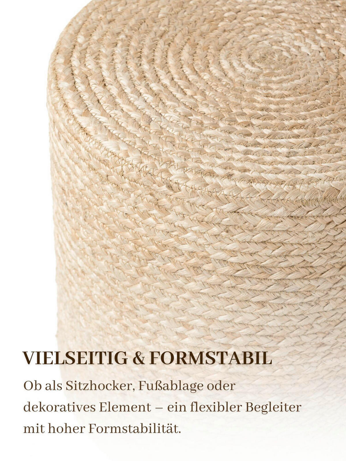 POUF Struktur Uni 40/40/40 cm  - Goldfarben, Basics, Textil (40/40/40cm)