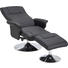 RELAXSESSELSET Lederlook - Chromfarben/Schwarz, Design, Textil/Metall (77/111/95/81/117cm) - Cantus