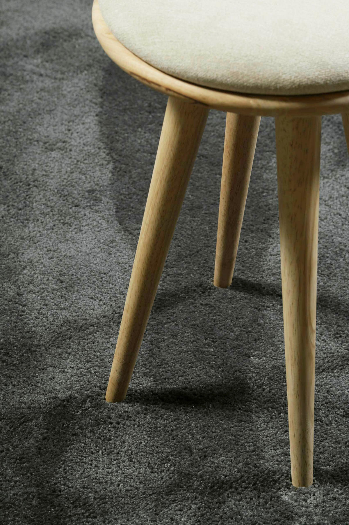 HOCHFLORTEPPICH 120 cm #relaxx Anthrazit rund  - Anthrazit, KONVENTIONELL, Textil (120cm) - Esprit
