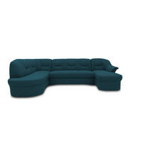 WOHNLANDSCHAFT Dunkelblau Mikrofaser  - Schwarz/Dunkelblau, KONVENTIONELL, Kunststoff/Textil (180/295/146cm) - MID.YOU