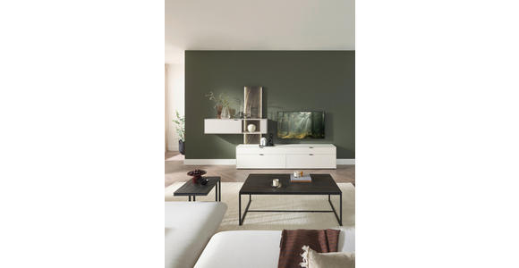 WOHNWAND  in Hellgrau  306/204,9/45,2 cm  - Hellgrau, Design, Glas/Keramik (306/204,9/45,2cm) - Dieter Knoll