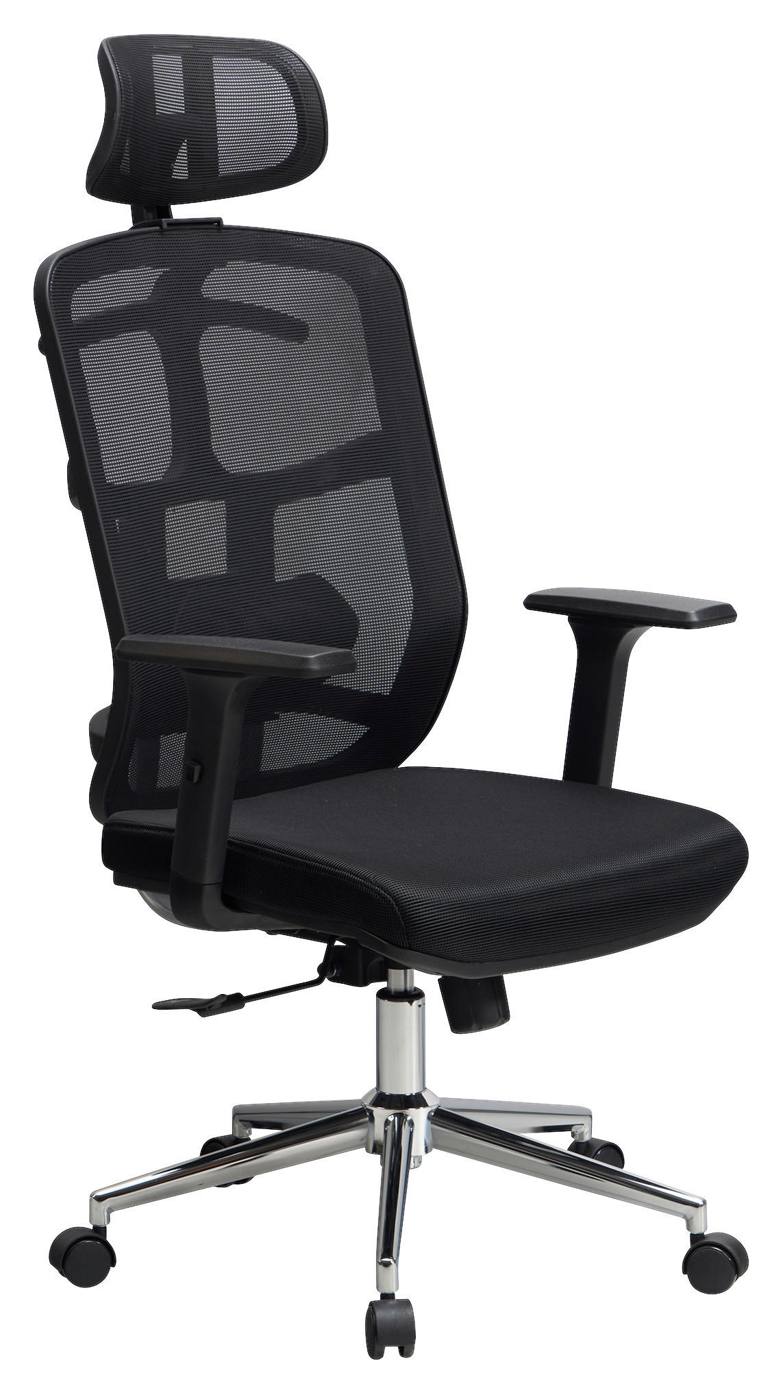 STOLICA OKRETNA  crna  tekstil  - boje kroma/crna, Design, tekstil/metal (68/130/68cm) - MID.YOU