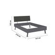 BETT 140/200 cm  in Grau  - Grau, Design, Holzwerkstoff/Textil (140/200cm) - Carryhome