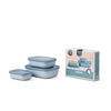 VORRATSDOSENSET  - Blau, Basics, Kunststoff (25,0/20,0/7,0cm) - Mepal