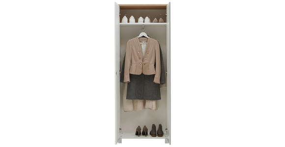 GARDEROBENSCHRANK 70/193/37 cm - Eichefarben/Silberfarben, Design, Holz/Holzwerkstoff (70/193/37cm) - Dieter Knoll
