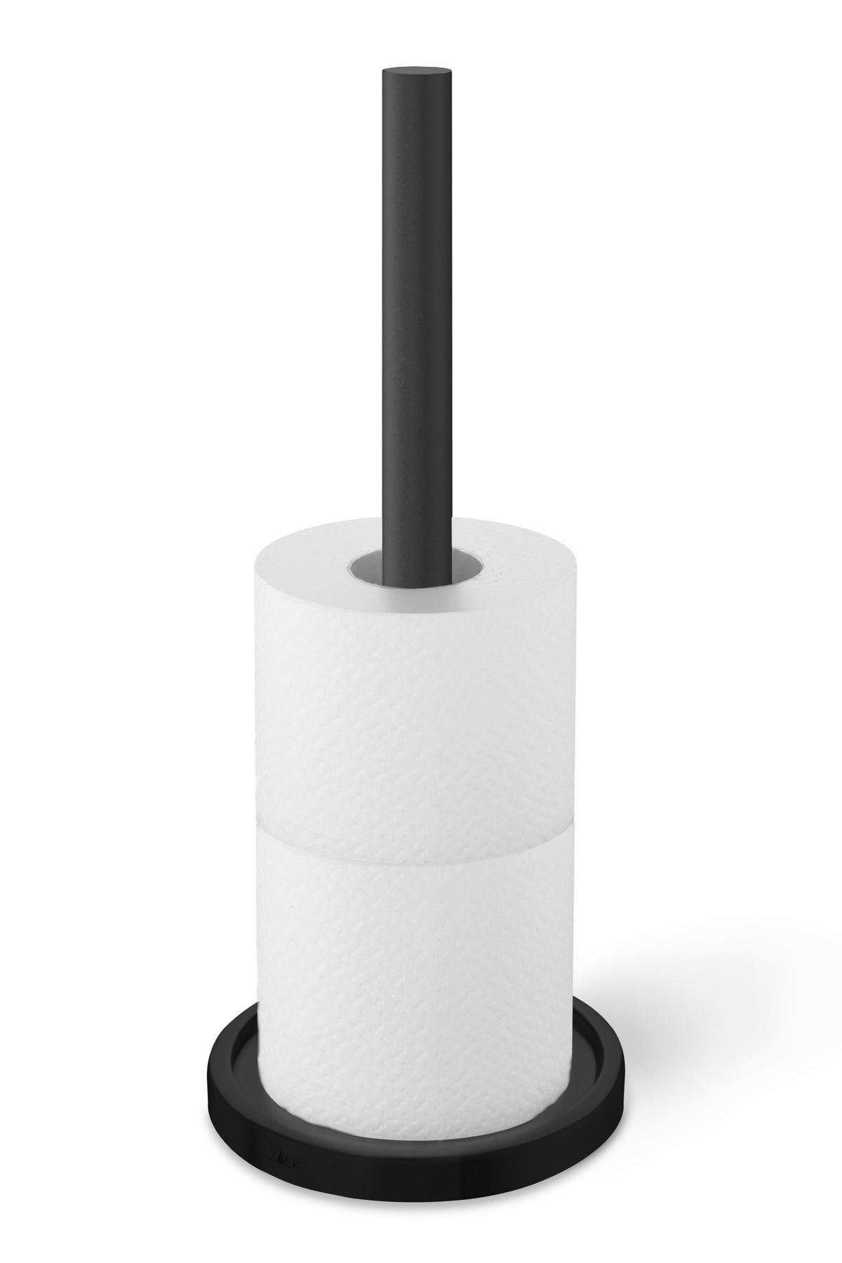 TOILETTENPAPIERHALTER - Schwarz, Basics, Metall (15/37cm) - Zack